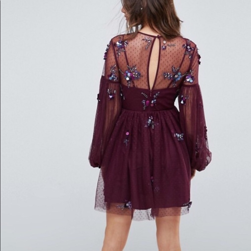 Embellished 3D dress, Sheers dress